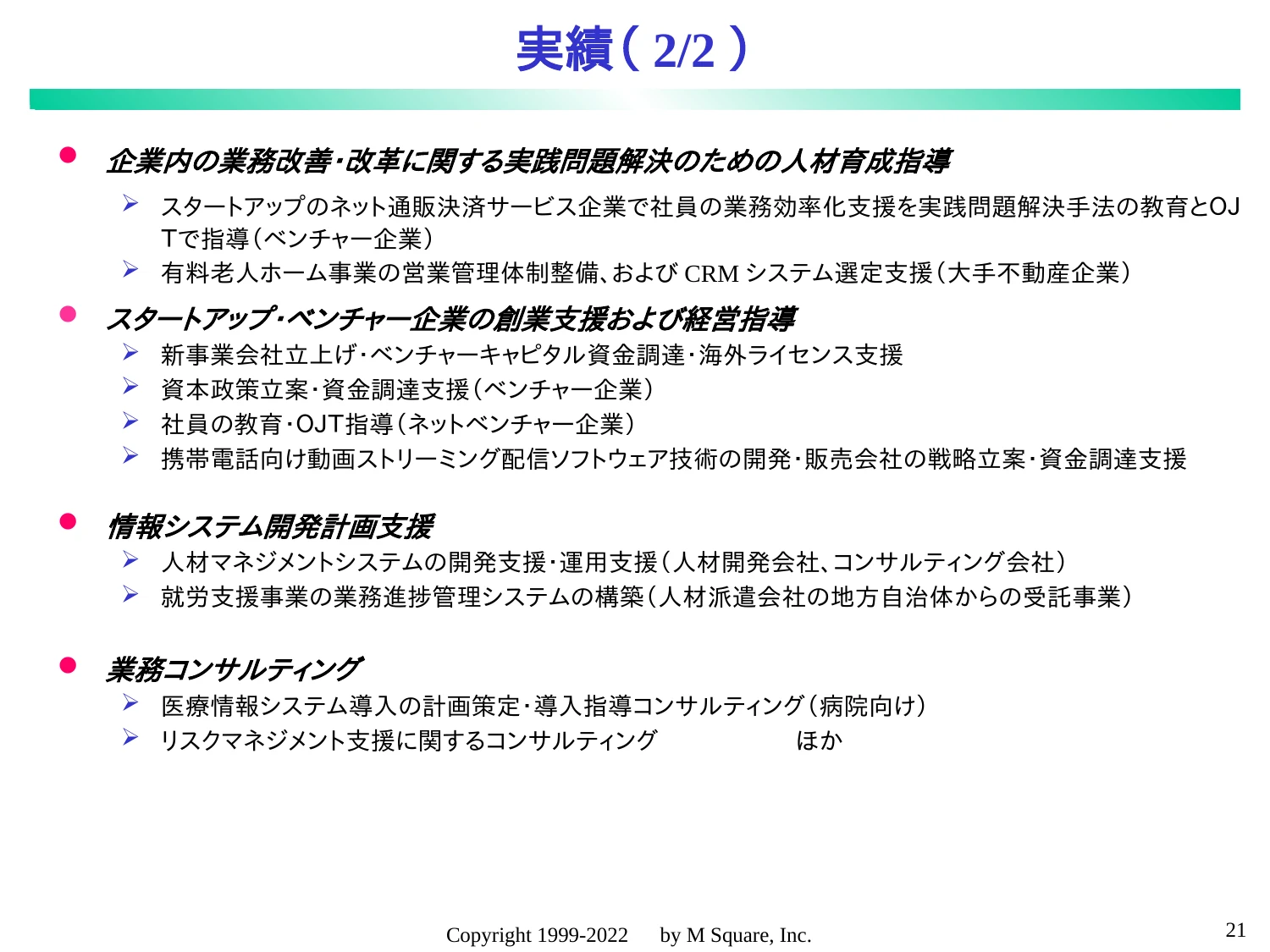 実績（2/2）